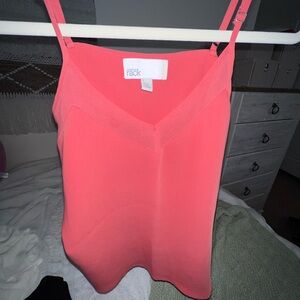 Coral Flowy Sleeveless Top